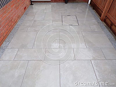 paving patio Stock Photo