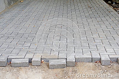 Paving slabs paving stones Stock Photo