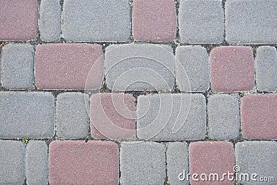 Paving slabs texture, urban sidewalk pattern Stock Photo