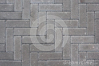 Paving slabs, top view. Gray urban texture as background. Pavement. Stock Photo