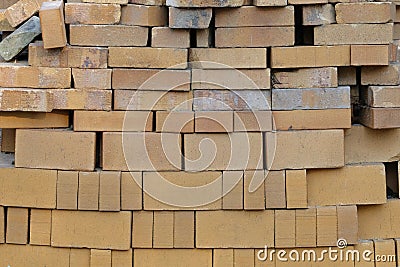 Paving stone cement tile for laying road construction. Pavement stone at construction site. Construction of sidewalks Stock Photo