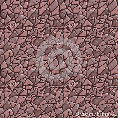 Paving tile floor covering pavement slabs brick wall stone Vector Illustration