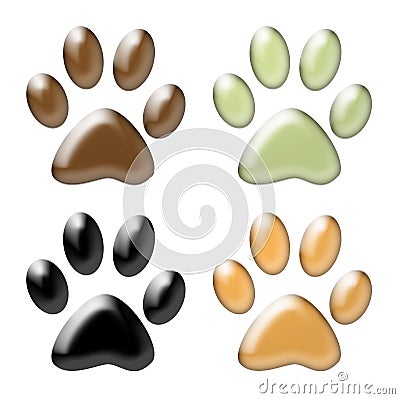 Paw print Stock Photo