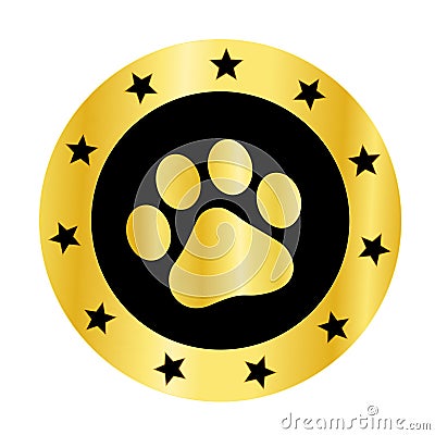 Paw print logo Vector Illustration