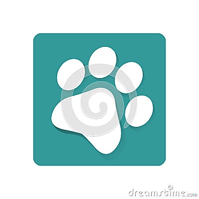 Paw print logo icon Vector Illustration