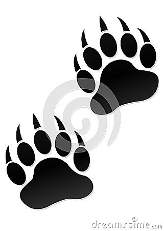 Paw prints Vector Illustration