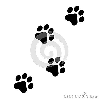 Paw prints Vector Illustration