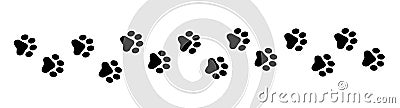 Paw prints Vector Illustration