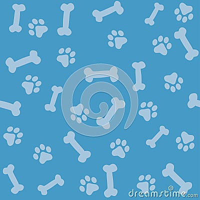 Paw prints background Vector Illustration