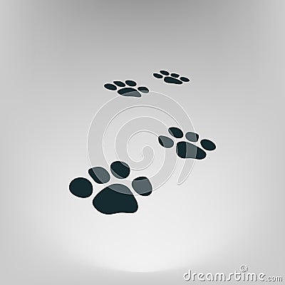 Paw prints icon Cartoon Illustration