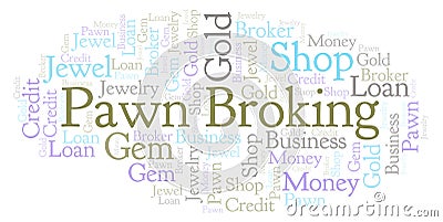 Pawn Broking word cloud. Stock Photo