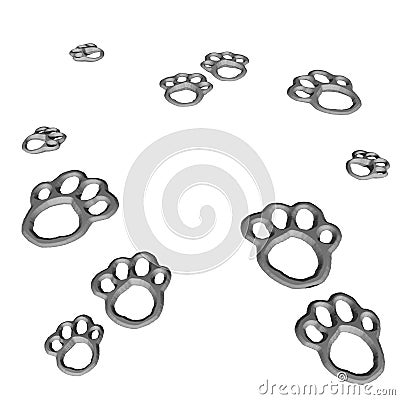 Paws Cartoon Illustration