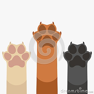 Paws up pets Vector Illustration