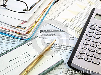 Pay Bills Stock Photo