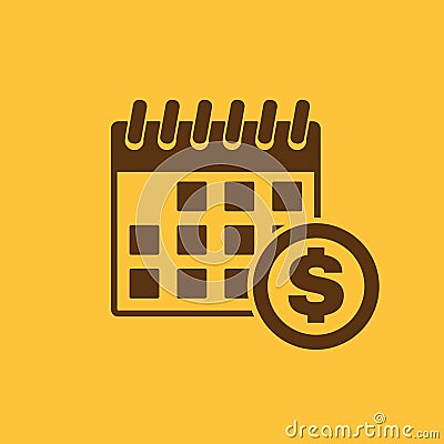 The pay day icon. Tax and payment, dividends symbol. Flat Vector Illustration