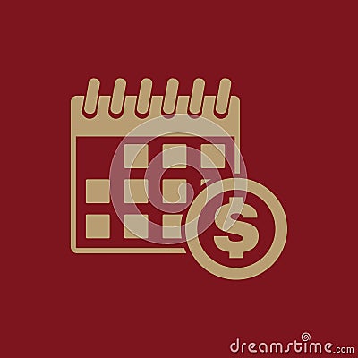 The pay day icon. Tax and payment, dividends symbol. Flat Vector Illustration