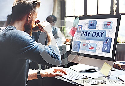 Pay Day Salary Income Paycheck Wages Payments Concept Stock Photo