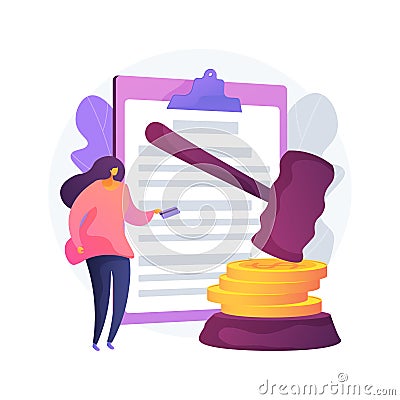 Pay penalties abstract concept vector illustration. Vector Illustration