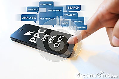 Pay per click concept Stock Photo