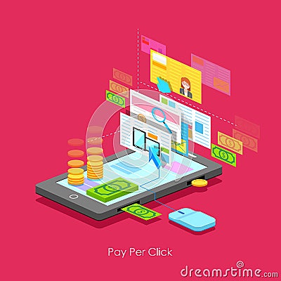 Pay per Click Vector Illustration