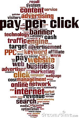 Pay per click word cloud Vector Illustration