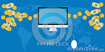 Pay per click Vector Illustration