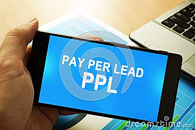 Pay per lead PPL. Stock Photo