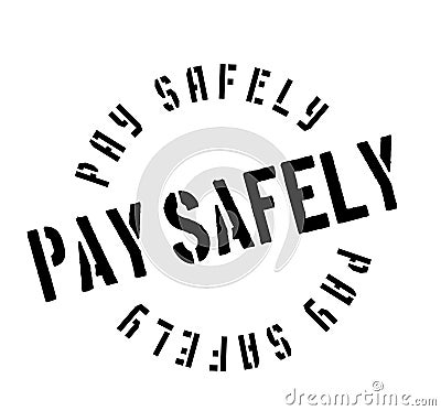 Pay Safely rubber stamp Vector Illustration