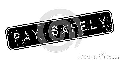 Pay Safely rubber stamp Vector Illustration