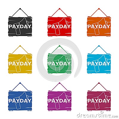 PAYDAY Announcement, Flat icon or logo, color set Vector Illustration