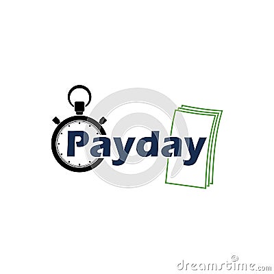 Payday Logo icon isolated on white background Vector Illustration