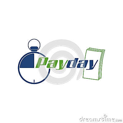 Payday Logo icon isolated on white background Vector Illustration