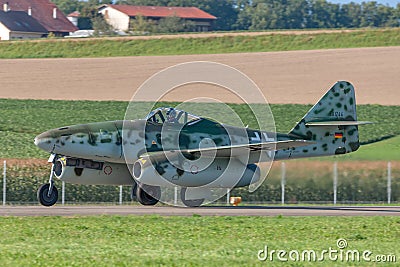 Messerschmitt Me 262 Luftwaffe World War II jet fighter aircraft Editorial Stock Photo