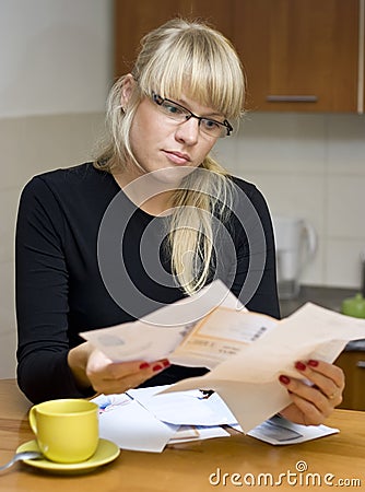 Paying bills Stock Photo