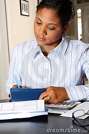 Paying Bills Stock Photo