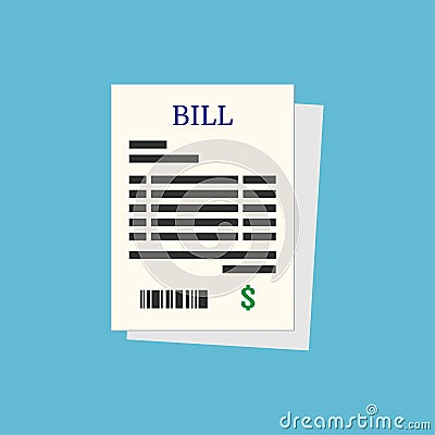 Paying bills, payment of utility, bank and other, vector, illustration Vector Illustration