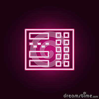 payment apparatus icon. Elements of web in neon style icons. Simple icon for websites, web design, mobile app, info graphics Stock Photo