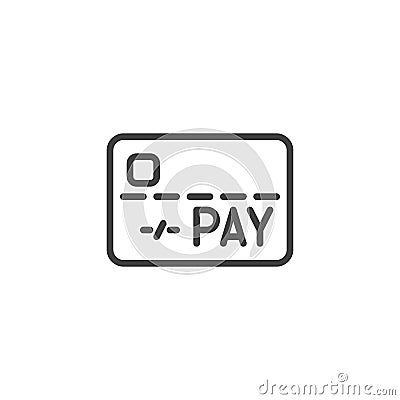Payment Button line icon Vector Illustration