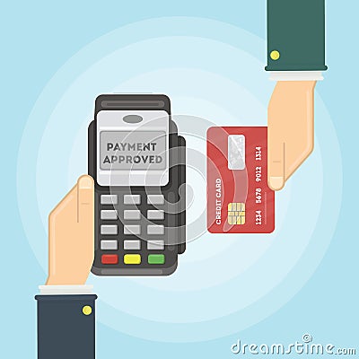 Payment with card. Vector Illustration