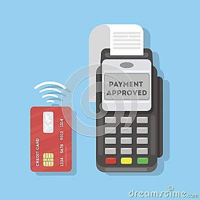 Payment with card. Vector Illustration