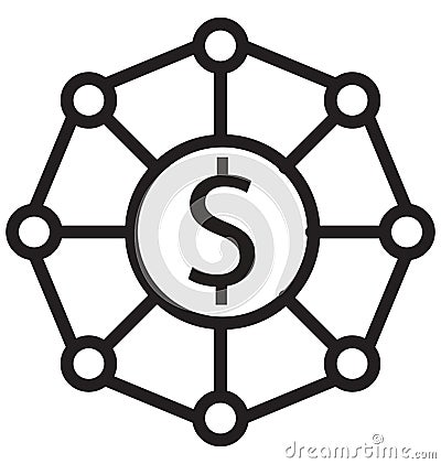 payment connectivity line isolated vector icon can be easily modified and edit Vector Illustration