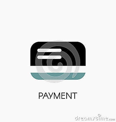 Payment icon. Credit or debit card payment type symbol vector il Vector Illustration