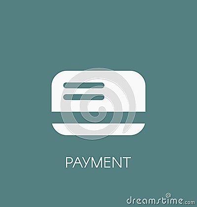 Payment icon. Credit or debit card payment type symbol vector illustration Vector Illustration