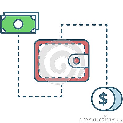 Payment icon financial transaction and banking flat vector Vector Illustration