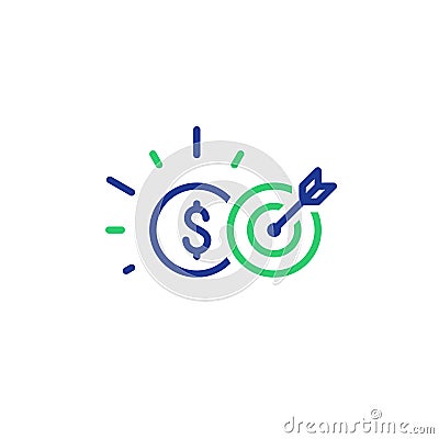 Payment installment, credit score, banking and funding, line icon Vector Illustration