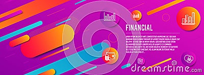 Payment method, Graph chart and Contactless payment icons set. Vector Vector Illustration