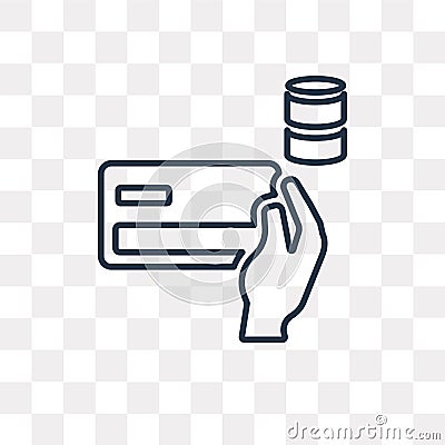 Payment method vector icon isolated on transparent background, l Vector Illustration
