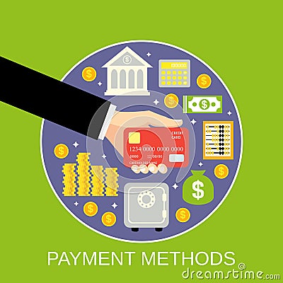 Payment methods concept Vector Illustration