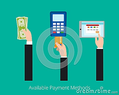 Payment options vector concept Vector Illustration