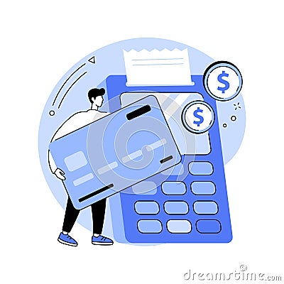 Payment processing abstract concept vector illustration. Vector Illustration